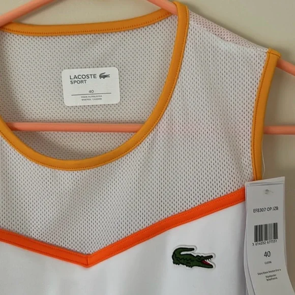 NWT Lacoste performance tennis golf pickleball dress, 40-M - Picture 3 of 5